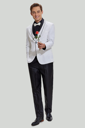 hvite menns 3 stykke sjal lapel ball dresser